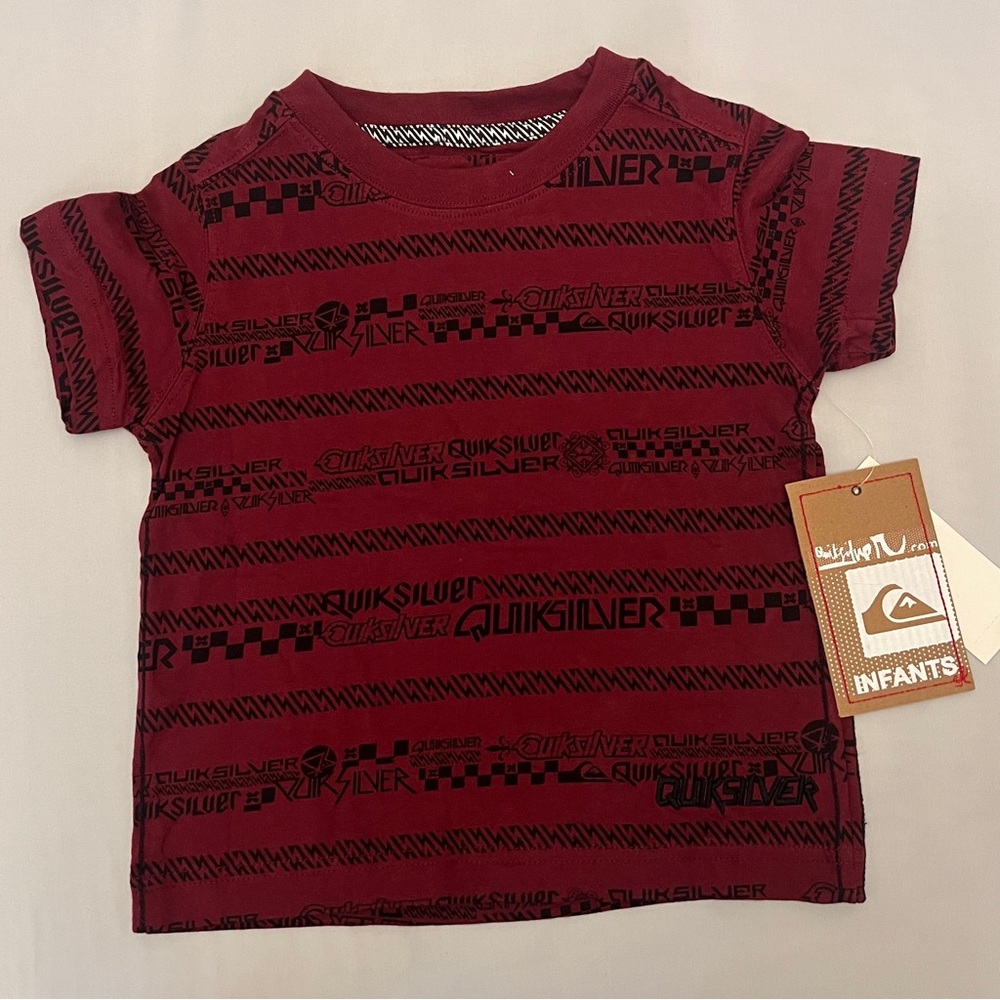 Quiksilver Kids Burgundy Patterned Tee - 24M